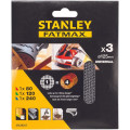 Stanley STA39267-XJ Excenter csiszolókorong 125mm, 1xP80, 1xP120, 1xP240