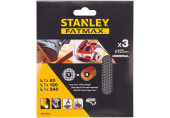 Stanley STA39267-XJ Excenter csiszolókorong 125mm, 1xP80, 1xP120, 1xP240