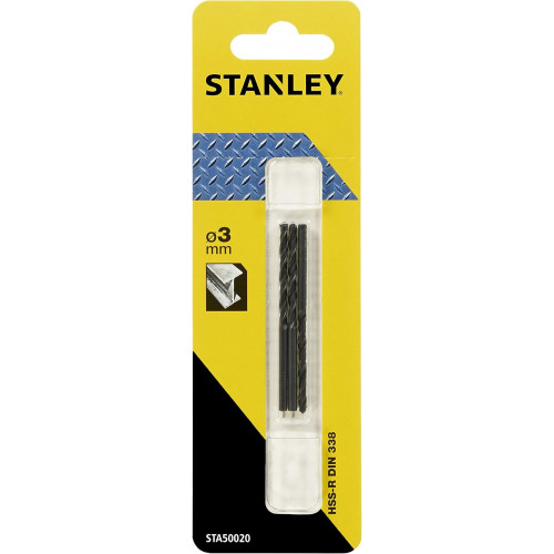 Stanley STA50020-QZ Fém fúrószár HSS-R 3,0 x 61-33mm, 3db