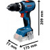 BOSCH GSB 18V-65 PROFESSIONAL Akkus ütvefúró/-csavarozók, 2 x 4.0Ah, L-case 06019N3307