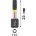 BOSCH PRO Torx Impact ütvecsavarozó fej, T20, 25 mm, Display, 10 x 25 db 2607002805