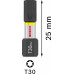 BOSCH PRO Torx Impact ütvecsavarozó fej, T30, 25 mm, Display, 10 x 25 db 2607002807