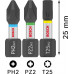 BOSCH PRO Impact csavarbitkészlet, PH2 (5 db)/PZ2 (5 db)/T20 (5 db)/T25 (5 db)/T30 (5 db)