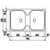 Franke Centinox CIN 620 Rozsdamnetes mosogató, 780 x 435 mm 101.0120.047