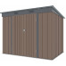 Riwall RMSP 6x8 Brown Fém kerti tároló lapostetővel, barna, 2,4 x 1,8 m SM-F68K-H158-B